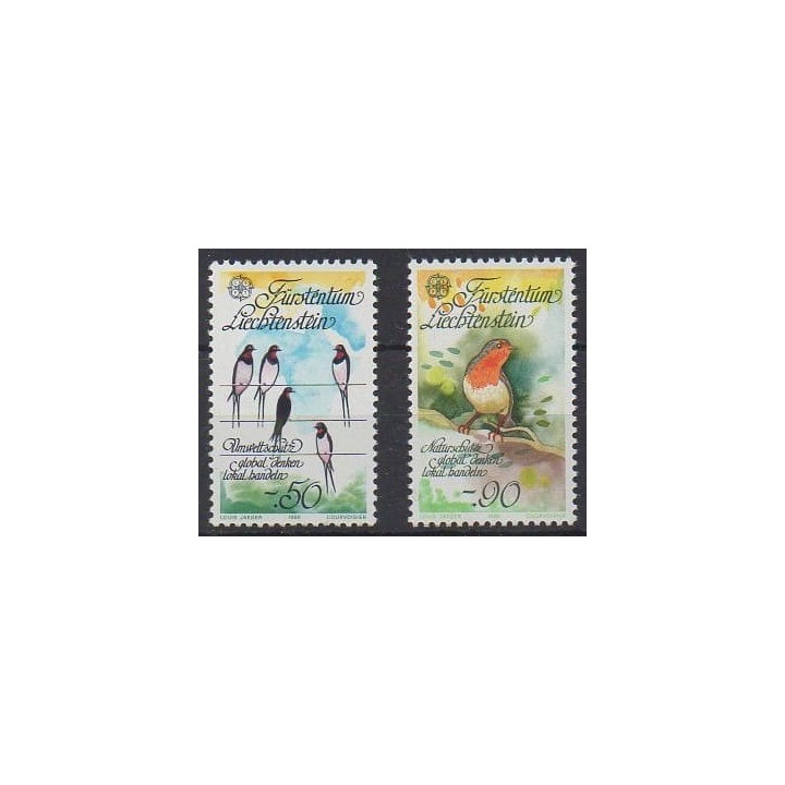 Acheter cette série de timbres du Liechtenstein  de l'année 1986 (No 834/835).