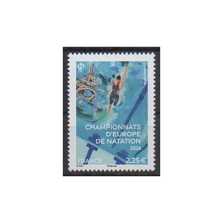 France - Poste - 2026 - Chanpionnats d'Europe de natation - Sports divers
