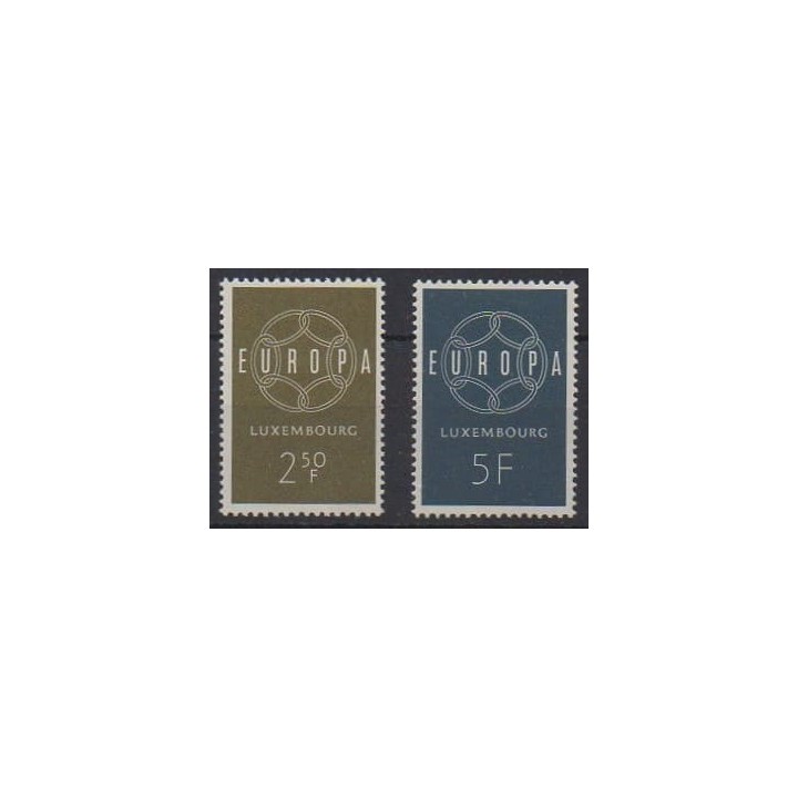 Acheter cette série de timbres du Luxembourg de l'année 1959 (No 567/568).
