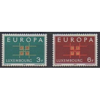 Buy this set of stamps of Luxembourg of the year 1963 (Nb 634/635).