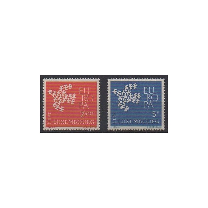 Buy this set of stamps of Luxembourg of the year 1961 (Nb 601/602).