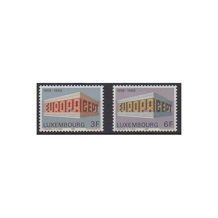 Acheter cette série de timbres du Luxembourg de l'année 1969 (No 738/739).