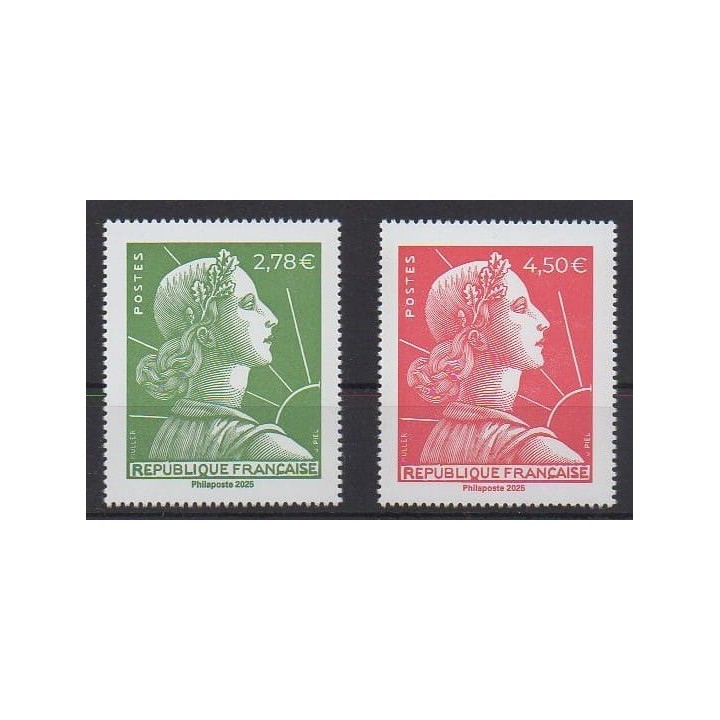 Buy this set of stamps of France of the year 2025 (Nb 5928/5929).