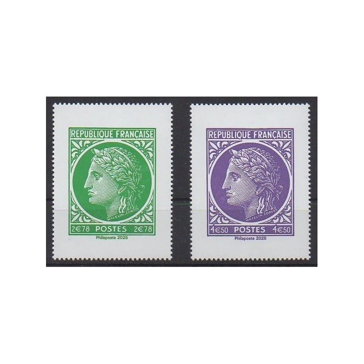 Acheter cette série de timbres de France de l'année 2025 (No 5865/5866).
