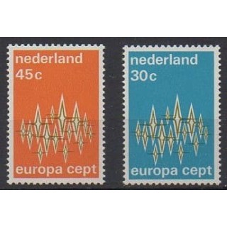 Acheter cette série de timbres des Pays-Bas de l'année 1972 (No 958/959).