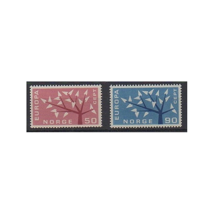 Acheter cette série de timbres de Norvège de l'année 1962 (No 433/434).