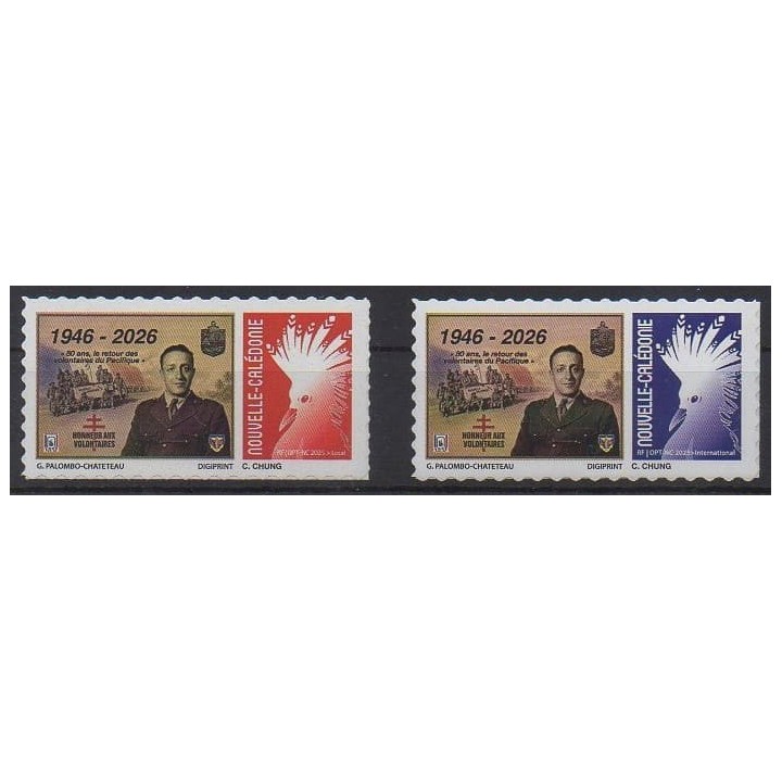 Acheter ces timbres de Nouvelle-Calédonie de l'année 2026 (Honneur aux volontaires).