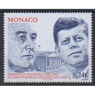 Acheter ce timbre de Monaco de l'année 2026 (Franklin D Roosevelt - John Fitzgerald Kennedy).