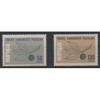Acheter cette série de timbres de Turquie de l'année 1965 (No 1741/1742).