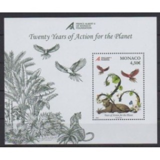 Acheter ce timbre de Monaco de l'année 2026 (20 years of action for the planet).