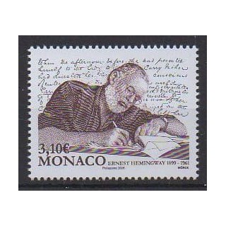 Acheter ce timbre de Monaco de l'année 2026 (Ernest Hemingway).
