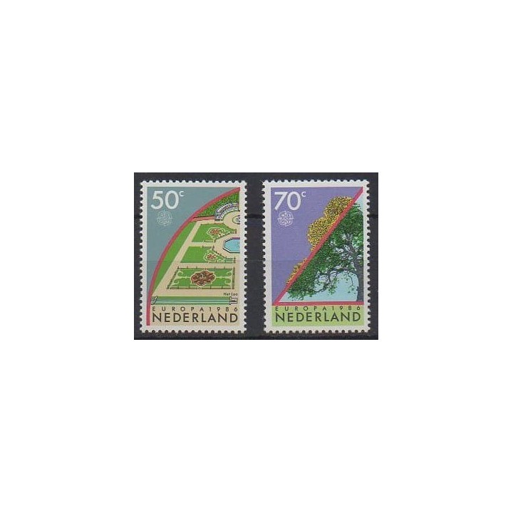 Acheter cette série de timbres des Pays-Bas de l'année 1986 (No 1262/1263).