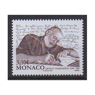 Acheter ce timbre de Monaco de l'année 2026 (Ernest Hemingway).