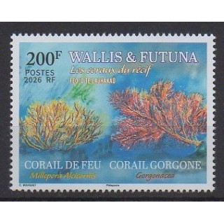 Buy this stamp of Wallis et Futuna of the year 2026 (Les coraux du récif).