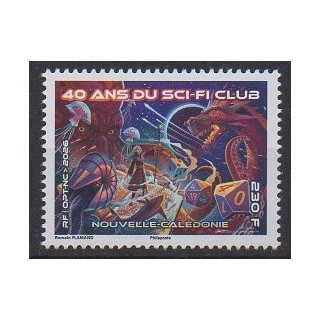 Acheter ce timbre de Nouvelle-Calédonie de l'année 2026 (40 ans du Sci-Fi Club).