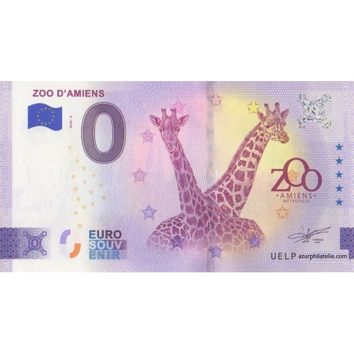 Euro banknote memory - 2026 - Zoo d'Amiens - Les girafes - (Somme)