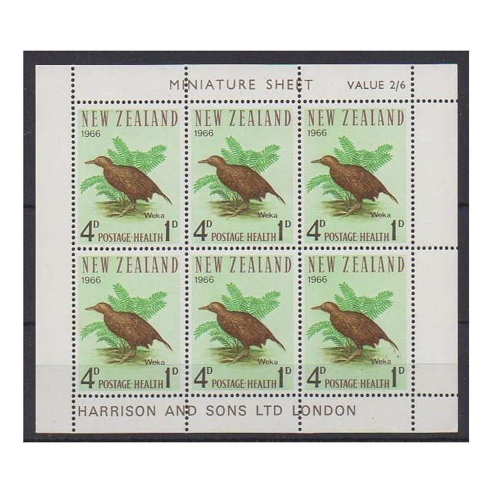 Buy this souvenir sheet  of New Zealand of the year 1966 (Nb BF20).