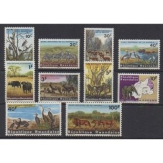 Acheter cette série de timbres du Rwanda de l'année 1965 (No 98/107).
