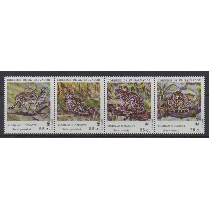 Acheter cette série de timbres du Salvador de l'année 1988 (No 1039/1042).