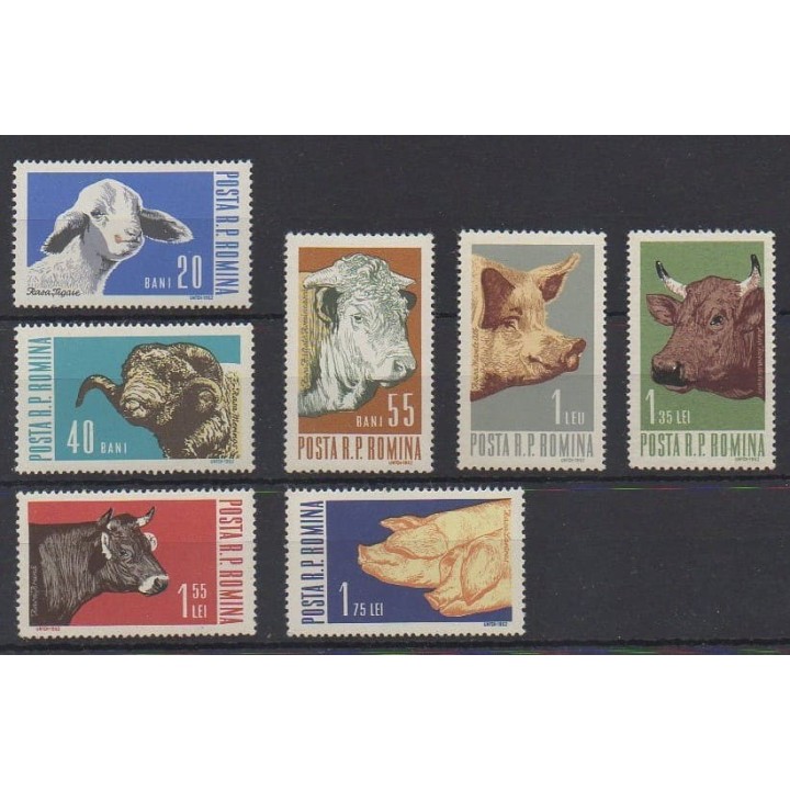 Buy this set of stamps of Romania of the year 1962 (Nb 1889/1895).
