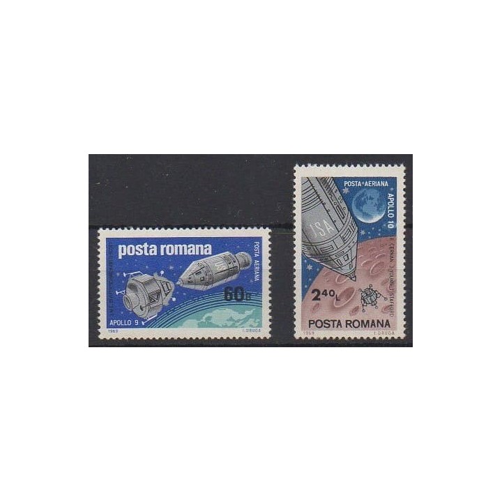Acheter ces timbres de Roumanie de l'année 1969 (No PA219/PA220). - Neuf avec charnière