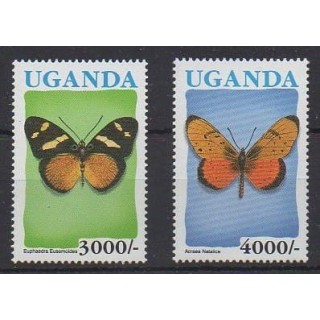 Acheter cette série de timbres d'Ouganda de l'année 1991 (No 853/854).