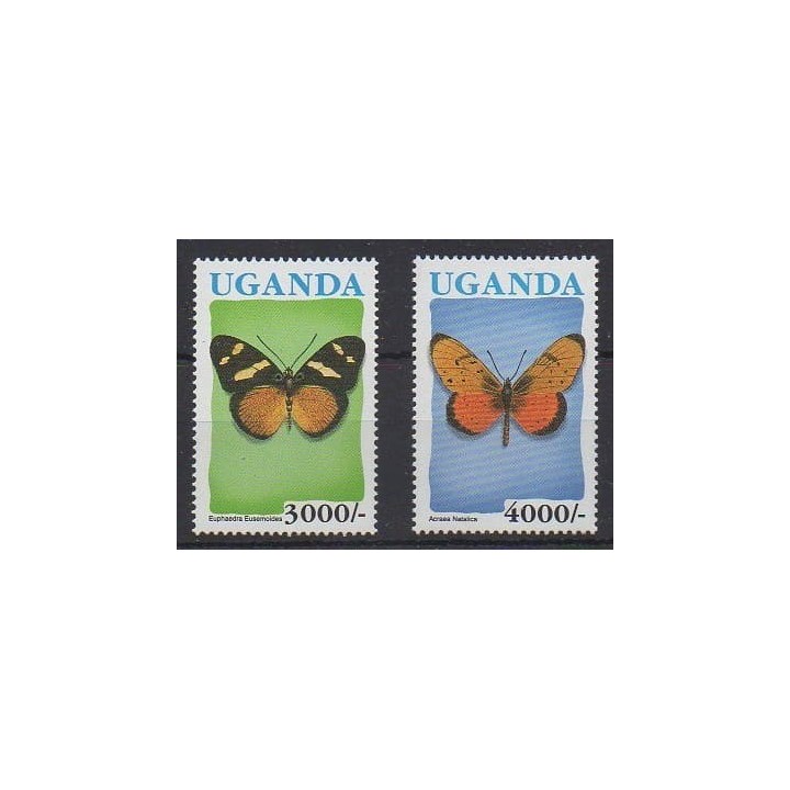 Buy this set of stamps of Uganda of the year 1991 (Nb 853/854).