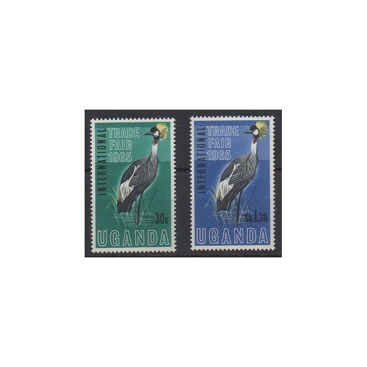 Buy this set of stamps of Uganda of the year 1965 (Nb 62/63).