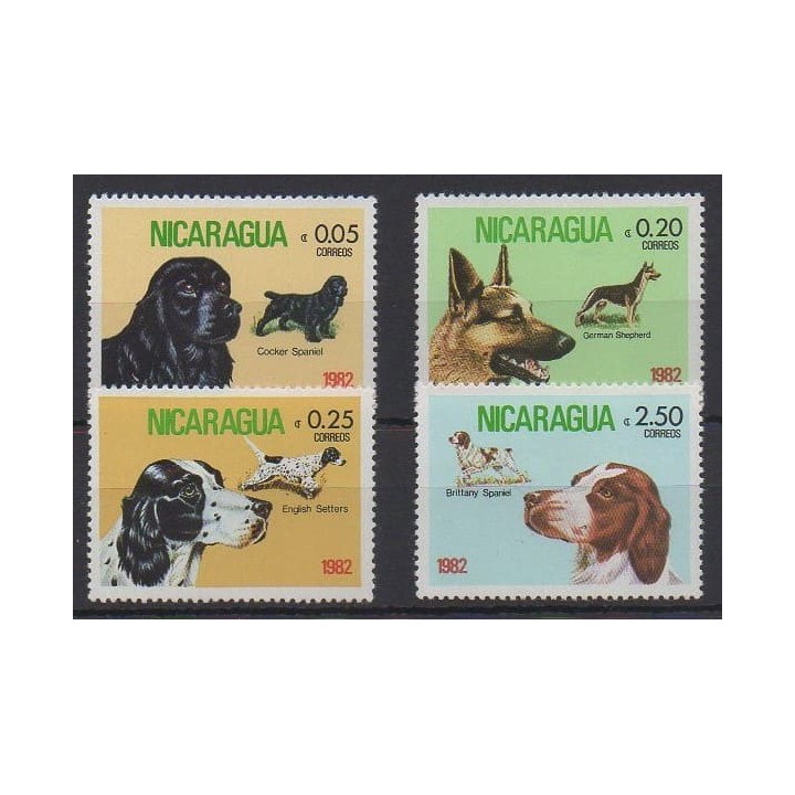 Acheter cette série de timbres du Nicaragua de l'année 1982 (No 1189/1192).