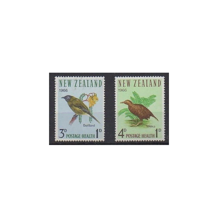 Acheter cette série de timbres de Nouvelle-Zélande de l'année 1966 (No 438/439).