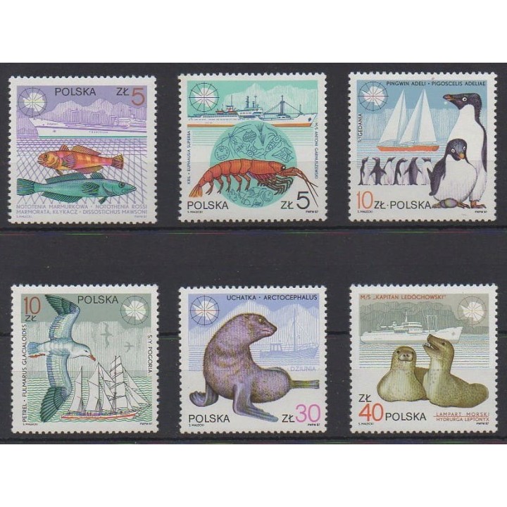 Buy this set of stamps of Poland of the year 1987 (Nb 2886/2891).