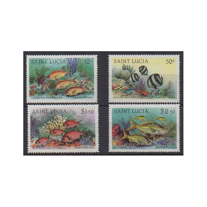 Acheter cette série de timbres de Sainte-Lucie de l'année 1983 (No 594/597).