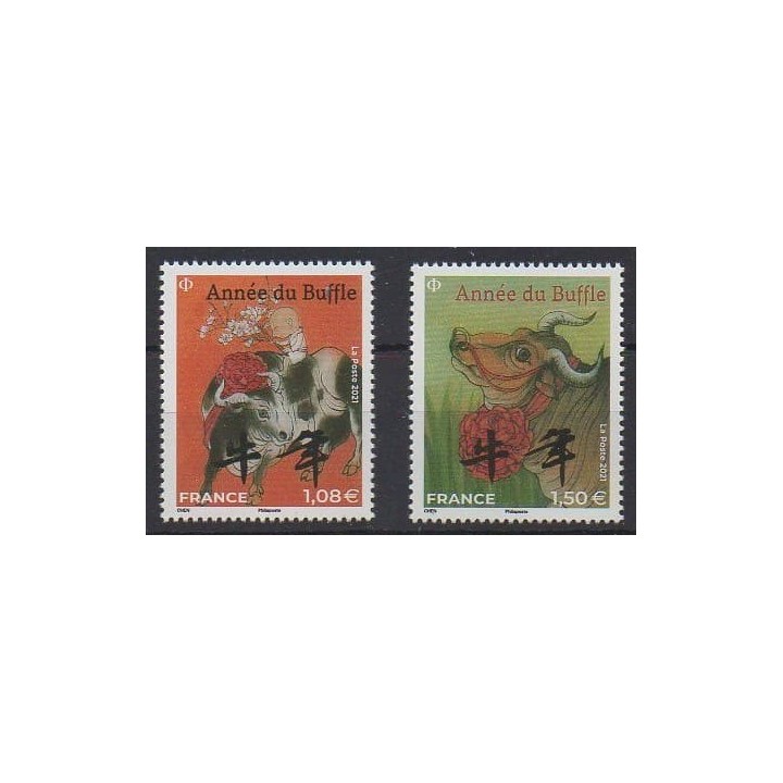 Buy this set of stamps of France of the year 2021 (Nb 5467 et 5469).
