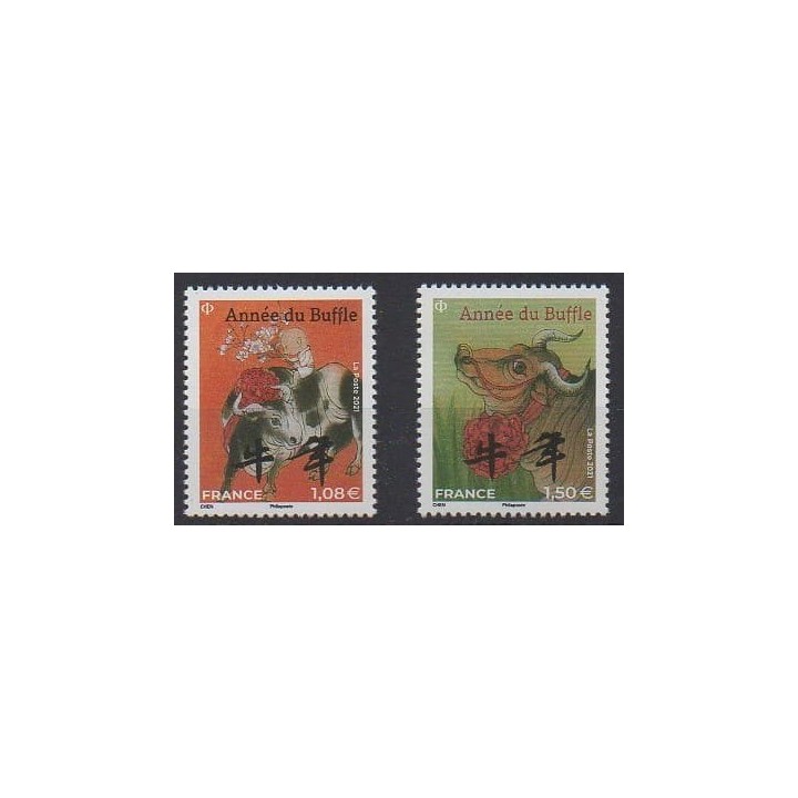 Buy this set of stamps of France of the year 2021 (Nb 5468 et 5470).