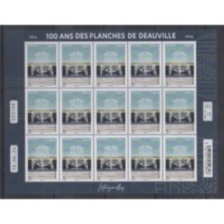 Buy this souvenir sheet  of France of the year 2024 (Nb F154 - Les planches de Deauville).
