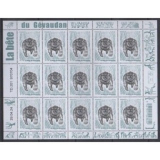 Buy this souvenir sheet  of France of the year 2024 (Nb F147 - La bête du Gévaudan).