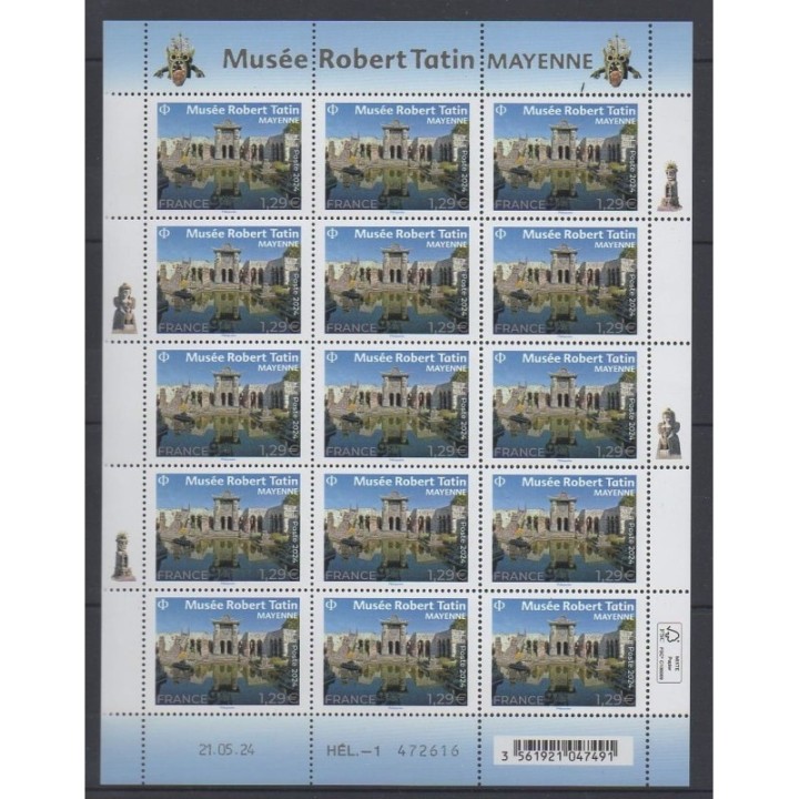 Buy this souvenir sheet  of France of the year 2024 (Nb F152 - Musée Robert Tatin).