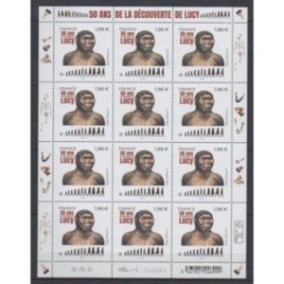 Buy this souvenir sheet  of France of the year 2024 (Nb F146 - Découverte de Lucy).