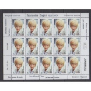 Buy this souvenir sheet  of France of the year 2024 (Nb F156 - Françoise Sagan).