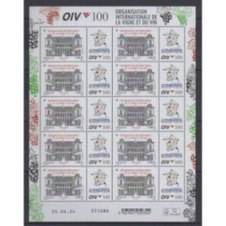 Buy this souvenir sheet  of France of the year 2024 (Nb F158 - Congrès vigne et vin).
