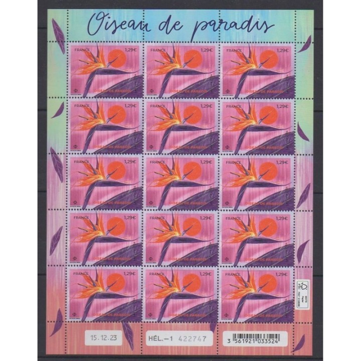 Acheter ce feuillet de France de l'année 2024 (No F125 - Oiseaux du Paradis).