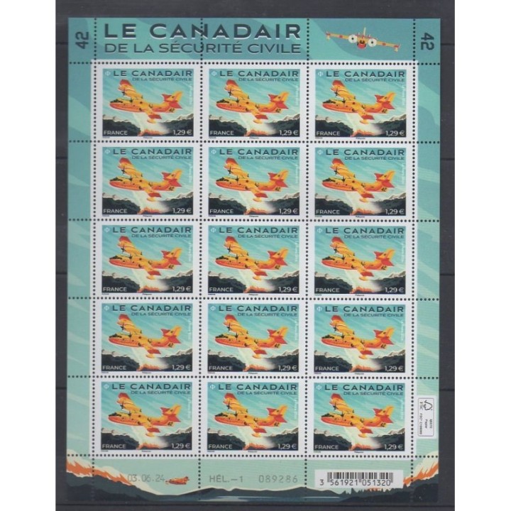 Acheter ce feuillet de France de l'année 2024 (No F148 - Le canadair).