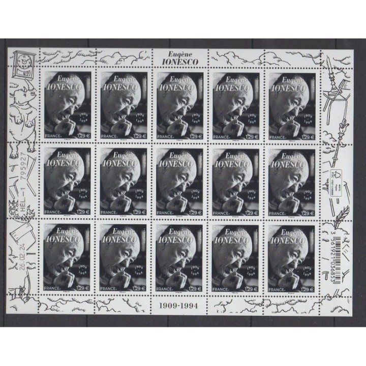 Buy this souvenir sheet  of France of the year 2024 (Nb F132 - Eugène Ionesco).