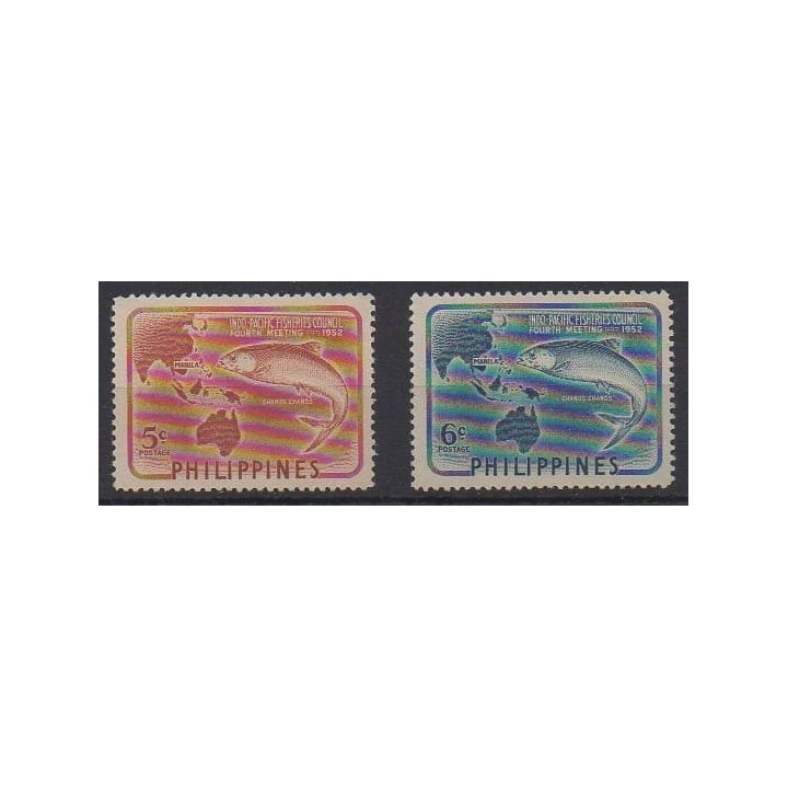 Acheter cette série de timbres des Philippines de l'année 1952 (No 403/404).