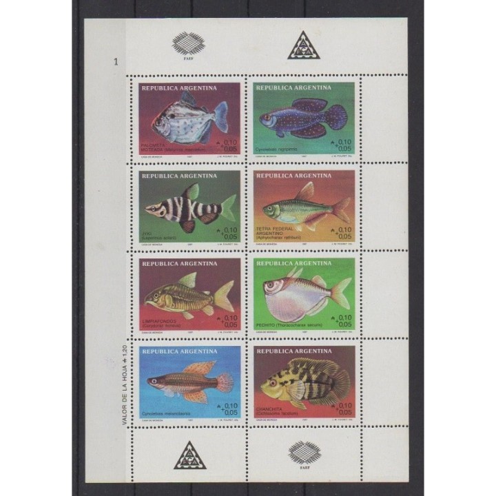 Buy this set of stamps of Argentina of the year 1987 (Nb 1577/1584).