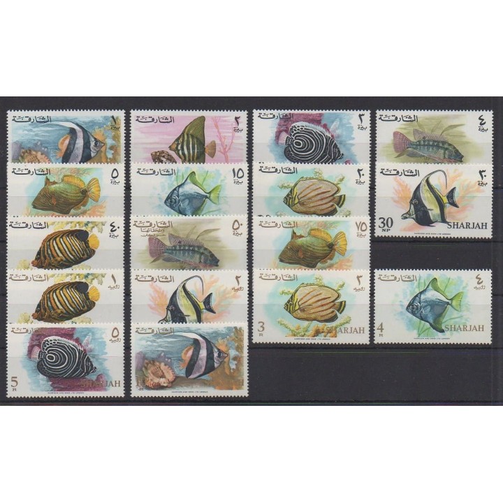 Buy this set of stamps of United Arab Emirates of the year 1966 (Nb 149/165).