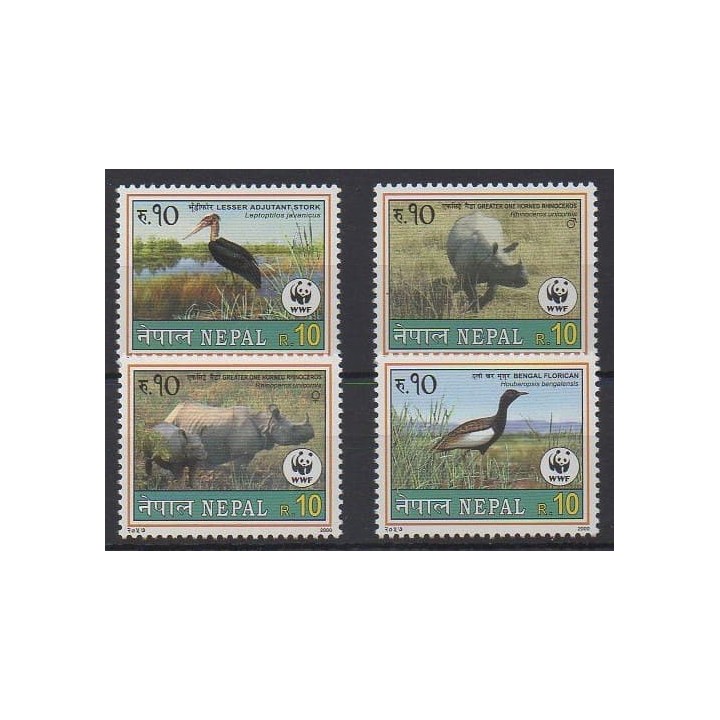 Buy this set of stamps of Nepal of the year 2000 (Nb 686/689).