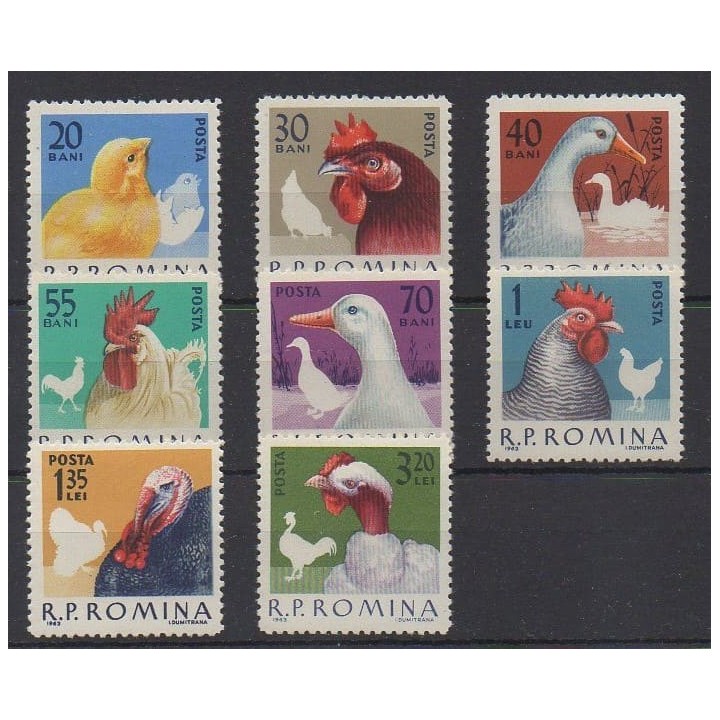 Buy these stamps of Romania of the year 1963 (Nb 1908/1915).