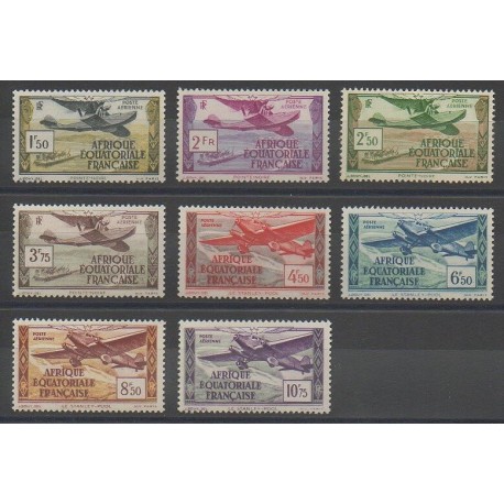 French Equatorial Africa - 1937 - Nb PA 1/PA 8