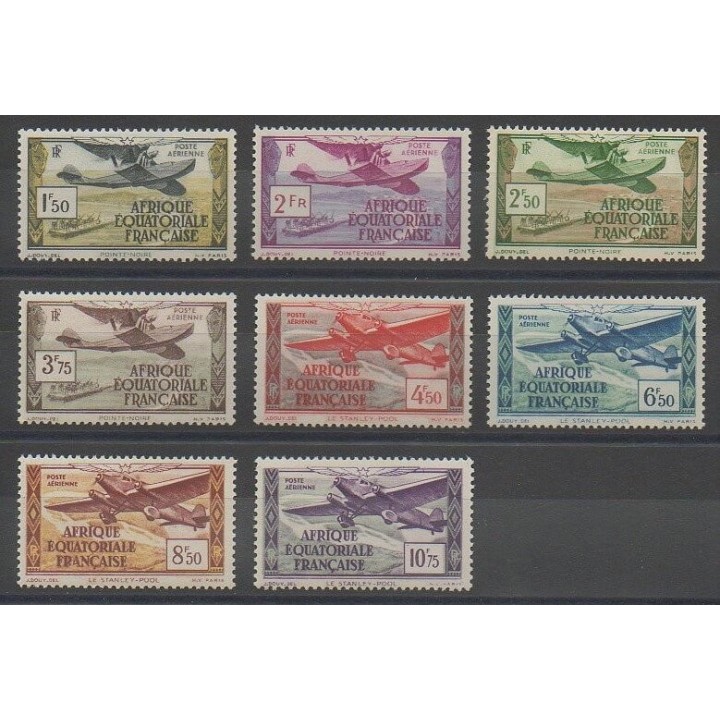 Stamps - French Equatorial Africa - 1937 - Nb PA 1/PA 8